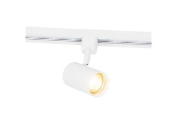 Spot sur rail monophasé moderne blanc