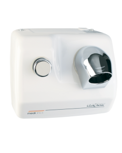 Sèche-cheveux bouton poussoir blanc