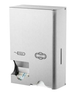 Distributeur de serviettes hygiéniques et de tampons petit modèle en acier inoxydable