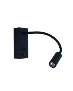 Lampe murale USB led noire