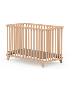 Lit en bois 60x120, pliable - naturel