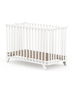 Lit en bois 60x120, pliable - blanc