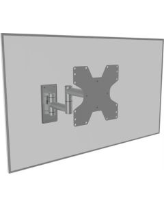 Support mural en aluminium brossé, orientable