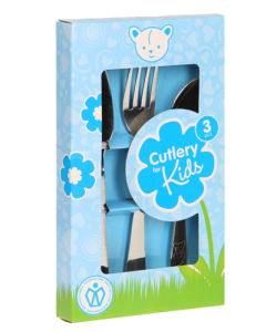 Couverts pour enfants en acier inoxydable cuillère, fourchette, couteau - Bear