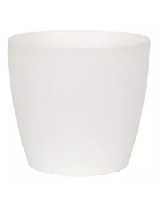 Pot de fleurs en plastique - blanc, 25cm de diamètre, 23cm de hauteur