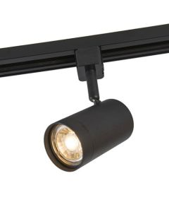 Spot sur rail monophasé moderne noir