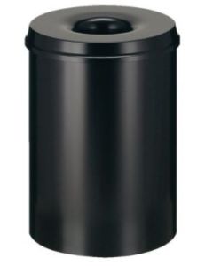Poubelle extinctrice 50 litres noire