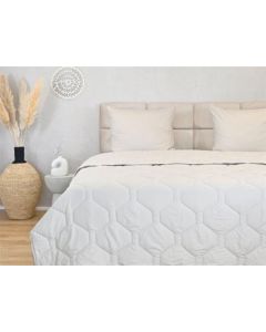 couette 2 personnes microfibre blanche