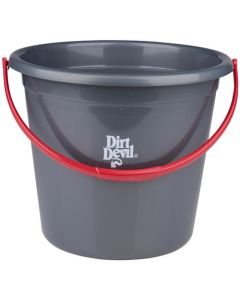 Seau gris avec poignée rouge