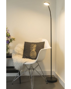 Lampadaire moderne noir avec LED réglable