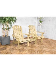 Banc de jardin - 2 personnes - Naturel