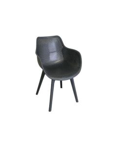 Chaise de jardin - Anthracite - Plastique