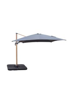 SL Parasol anthracite carré 300x300 cm avec base et housse