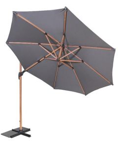 SL Parasol anthracite rond Ø350 cm avec base et couvercle