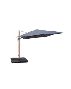 Parasol SL anthracite 300x400 cm avec base et couvercle