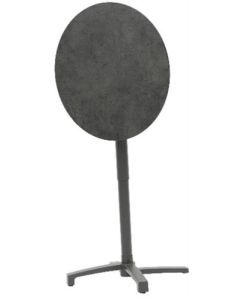 Table pliante anthracite Ø 70 cm réglable en hauteur