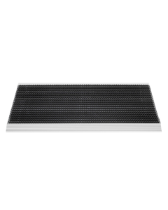 Tapis de brossage - 60 x 90 cm - profil d'approche en plastique noir