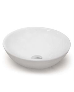 Lavabo à poser en céramique BP rond blanc 40 x 40 x 13 cm
