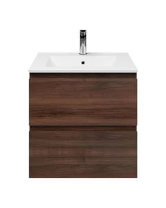 Meuble sous-lavabo BP, sans poignée, noyer, 60 x 46 cm