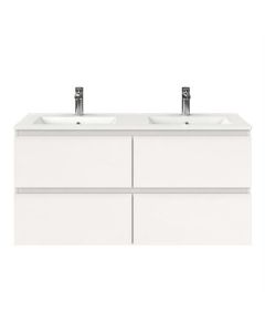 Meuble sous-lavabo BP 4 tiroirs, double lavabo, 120 x 46 cm