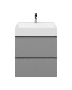 Meuble sous-lavabo BP avec lavabo profond, gris clair, 60 x 46 cm