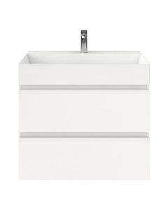 Meuble sous-lavabo BP avec lavabo profond, blanc brillant, 80 x 46 cm
