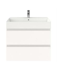 Meuble sous-lavabo BP avec vasque profonde, blanc mat