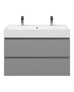 Meuble sous-lavabo BP, lavabo profond, gris clair, 100 x 46 cm