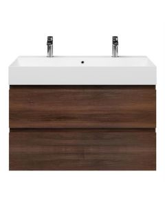 BP meuble sous-vasque lavabo profond, noyer, 100 x 46 cm