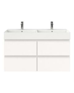 Meuble sous-lavabo BP 4 tiroirs, blanc mat, 120 x 46 cm