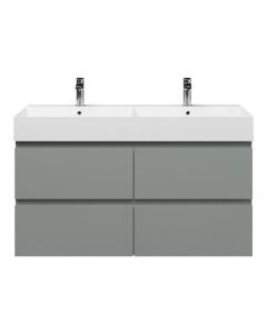 Meuble sous-lavabo BP 4 tiroirs, gris clair, 120 x 46 cm