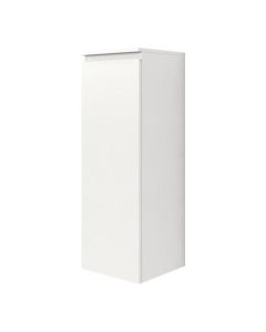 BP Armoire mi-hauteur, 1 porte sans poignée, blanc brillant, gauche
