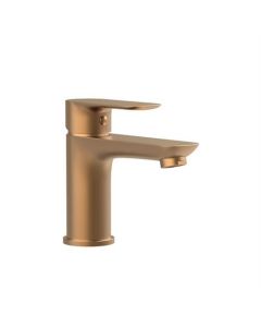 Robinet de lavabo cuivre brossé, bec plat