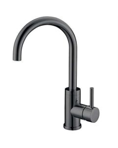 Robinet de lavabo avec bec pivotant de couleur foncée Gunmetal