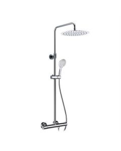Ensemble de douche à effet pluie BP, robinet de douche thermostatique, couleur chrome