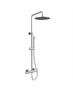 Ensemble de douche à effet de pluie BP, robinet thermostatique, chrome