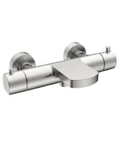 BP mitigeur bain thermostatique, cooltouch, aspect inox, rond