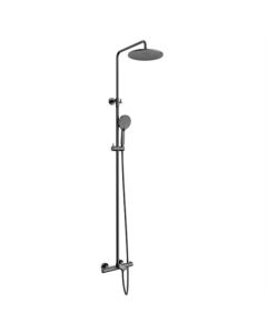 Ensemble de douche de pluie BP avec pommeau de tête et douchette à main, gunmetal light