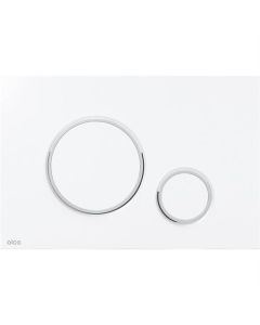Plaque de commande BP blanc/chrome/blanc, boutons ronds