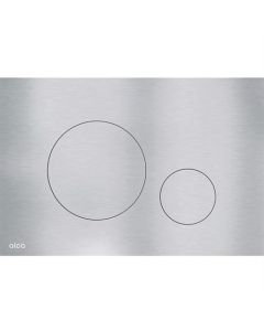 Plaque de poussée BP en acier inoxydable brossé, boutons ronds