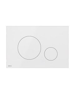 Plaque de commande BP, métal blanc, boutons ronds