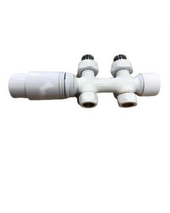 Vanne thermostatique BP pour radiateur, blanc mat