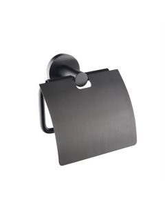 Porte-rouleau de papier hygiénique BP avec rabat, gris clair gunmetal