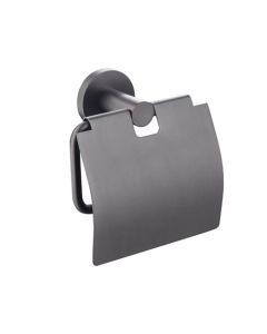 Porte-rouleau de papier hygiénique BP avec rabat, gris foncé gunmetal