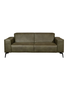 Canapé Saskia 2.5 places éco-cuir vert olive