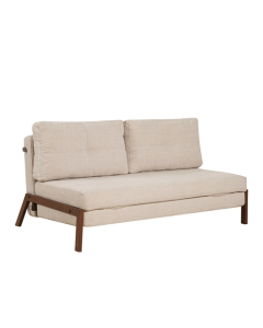 Canapé-lit 2 personnes Rosanne polyester beige