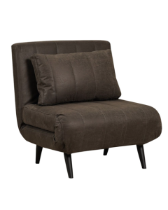 Canapé-lit Claudia eco-leather anthracite 1 personne