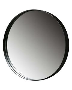 Miroir métal noir Ø50cm
