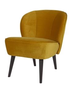 Fauteuil Tara velours ocre