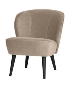 Fauteuil Tara velours kaki